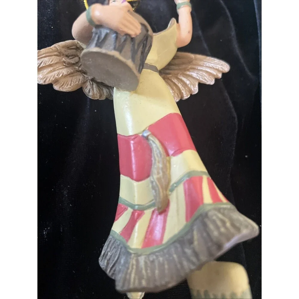 Native American Angel Ornament Pocahontas Sacagawea Christmas Drum Figurine